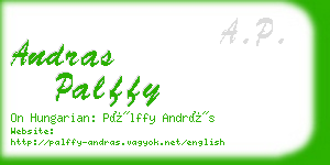 andras palffy business card